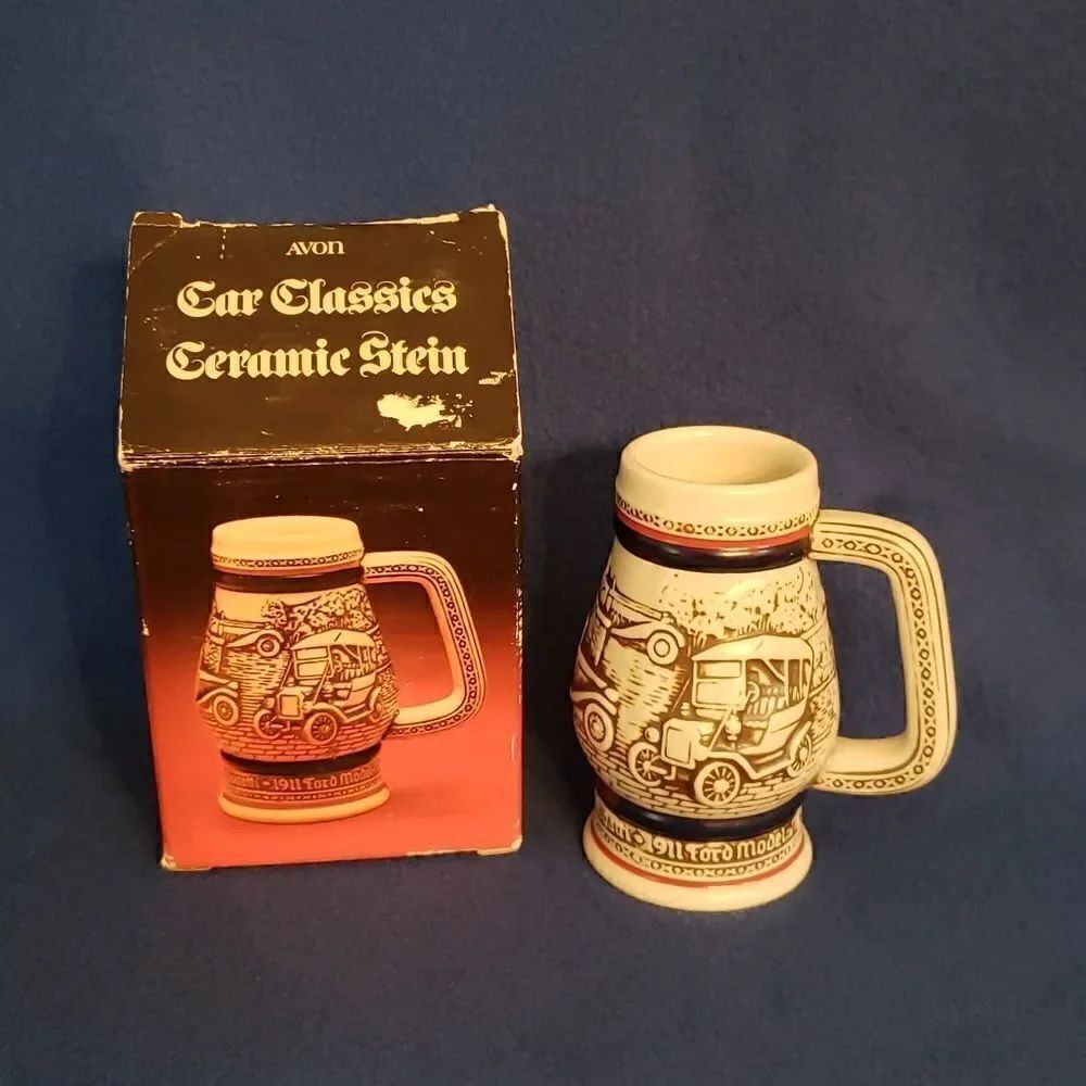 Vintage Avon Mini Stein - Clipper Ships - 1982 - Handcrafted in Brazil - Ceramar